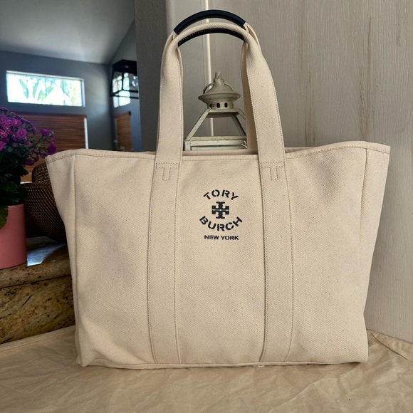 New Tory Burch canvas tote - Picture 4 of 9